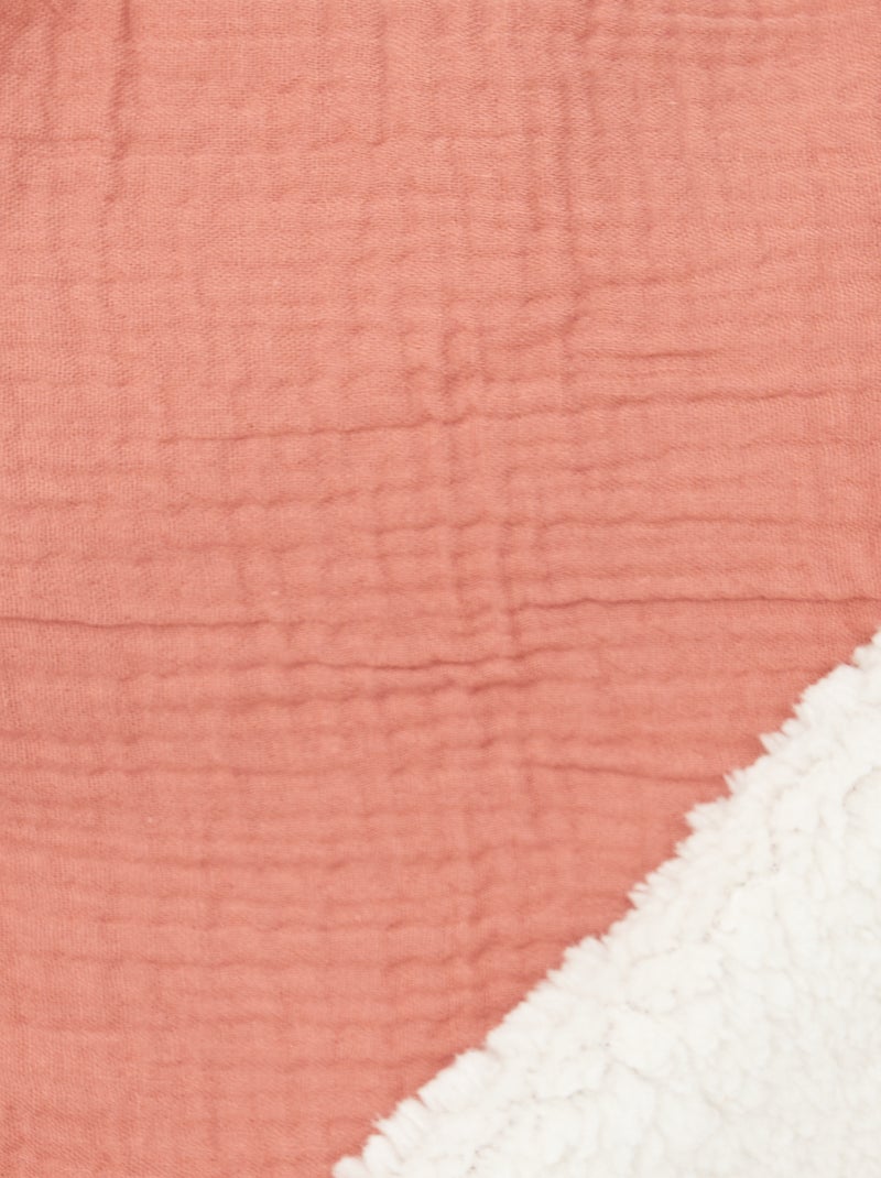 Couverture avec intérieur effet polaire 80x100 cm Rose - Kiabi