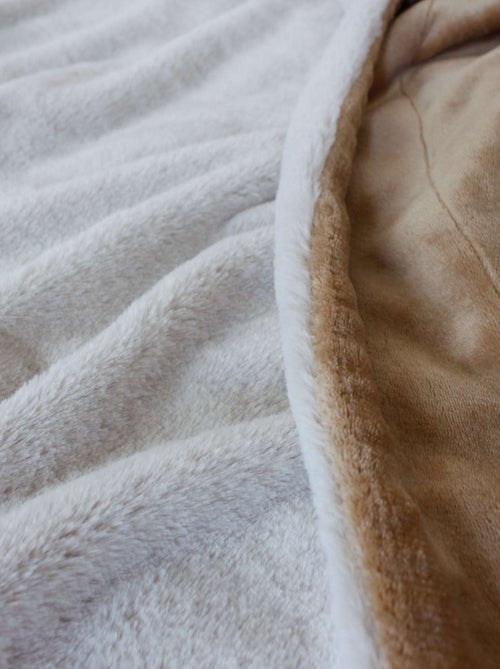 Couverture AZURA douce 2 tons et flanelle - Kiabi