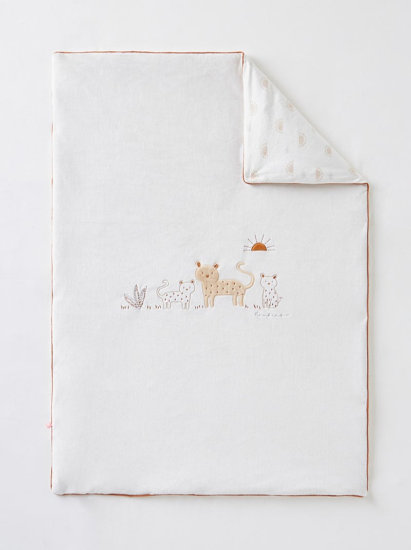 Couverture Babou 75 x 100 cm en Veloudoux, Noukie's Blanc - Kiabi
