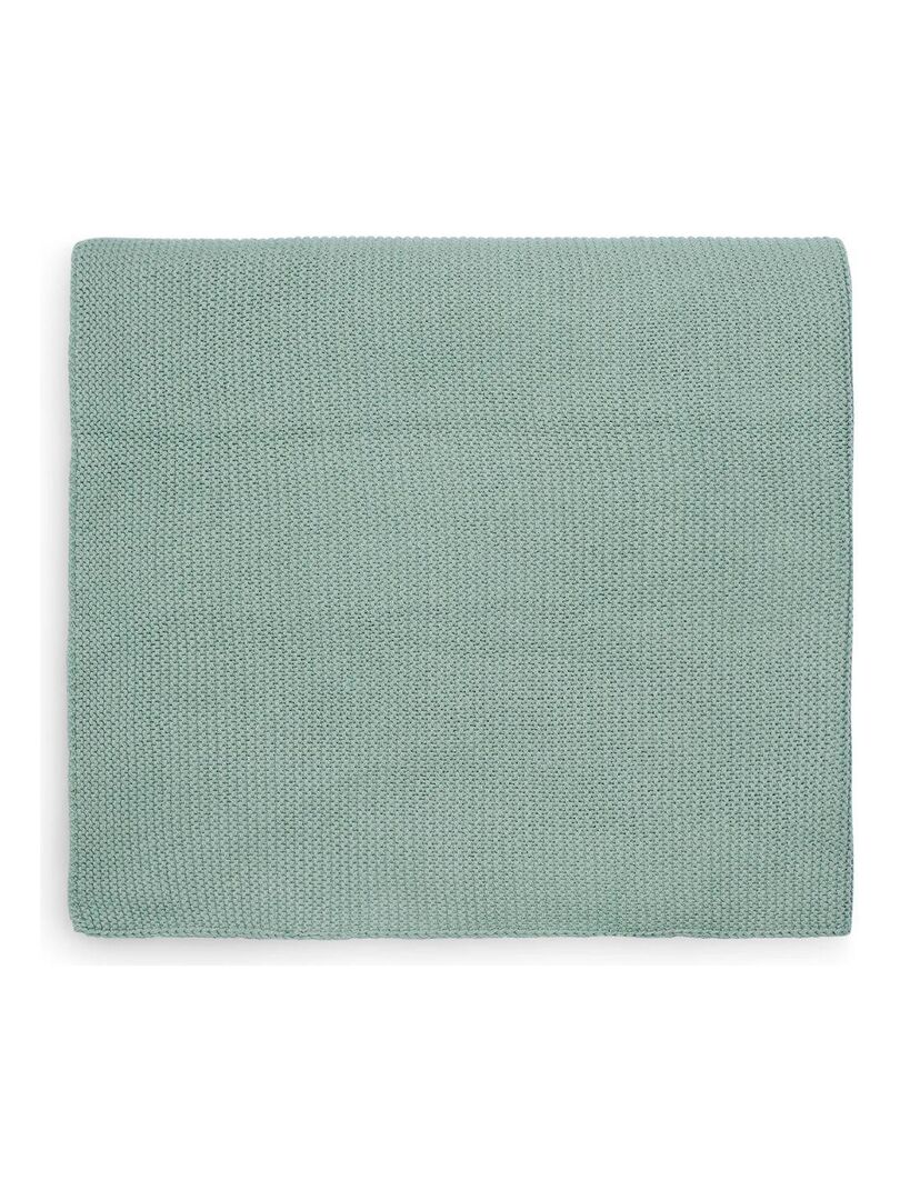 Couverture Basic knit vert d'eau (75 x 100 cm) Vert d'eau - Kiabi