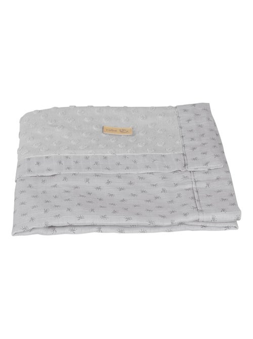 Couverture b?b? en coton Bio motif pois en relief 'Roba lil planet' - Kiabi