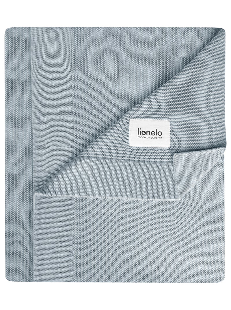 Couverture bébé 100% coton LIONELO - Hypoallergénique - Antibactérien - 100 × 75 cm Gris - Kiabi