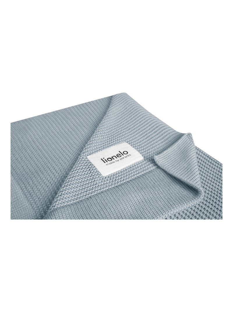 Couverture bébé 100% coton LIONELO - Hypoallergénique - Antibactérien - 100 × 75 cm Gris - Kiabi
