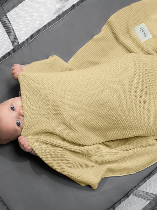 Couverture bébé 100% coton LIONELO - Hypoallergénique - Antibactérien - 100 × 75 cm - Kiabi