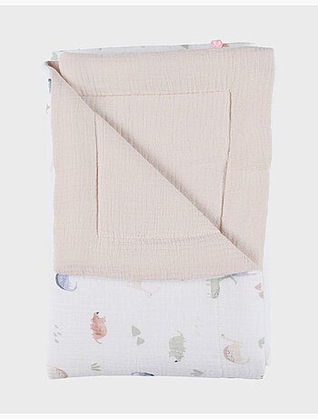 Couverture bébé 75*100cm, mousseline de coton bio Noukie's