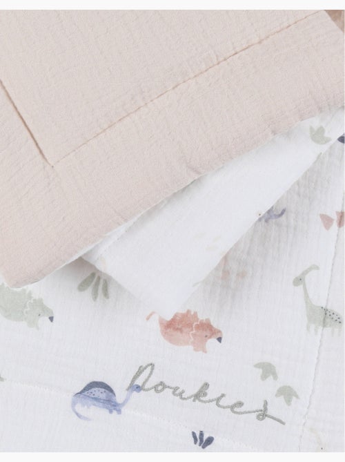 Couverture bébé 75*100cm, mousseline de coton bio Noukie's - Kiabi