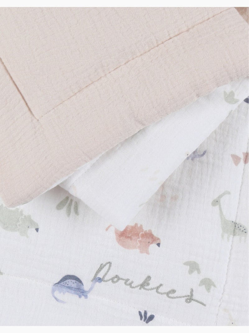 Couverture bébé 75*100cm, mousseline de coton bio Noukie's Multicolore - Kiabi