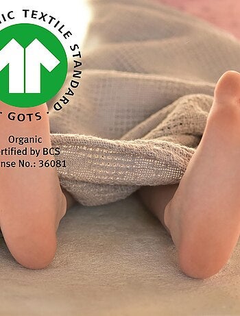 Couverture bébé à aspect tricoté en coton Bio - ROBA 'lil planet'