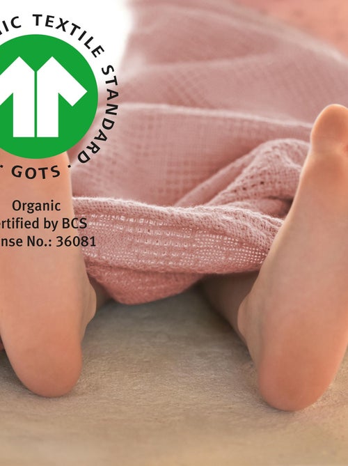 Couverture bébé à aspect tricoté en coton Bio - ROBA 'lil planet' - Kiabi