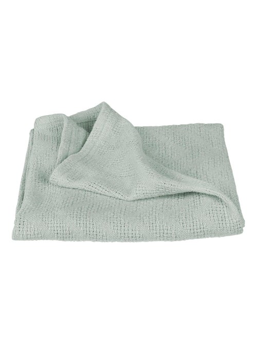 Couverture bébé à aspect tricoté en coton Bio - ROBA 'lil planet' - Kiabi