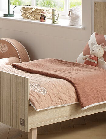 Couverture bébé en coton avec broderie -