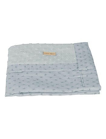 Couverture bébé en coton Bio motif pois en relief 'Roba lil planet'