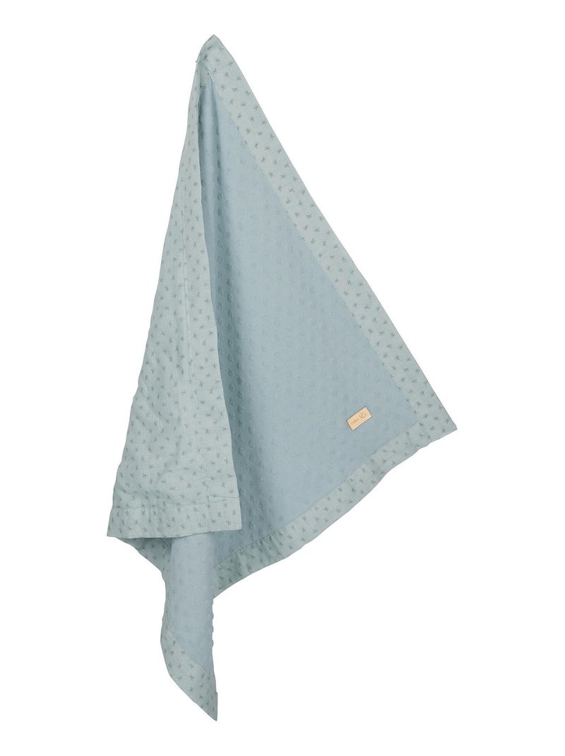 Couverture bébé en coton Bio motif pois en relief 'Roba lil planet' Bleu clair - Kiabi