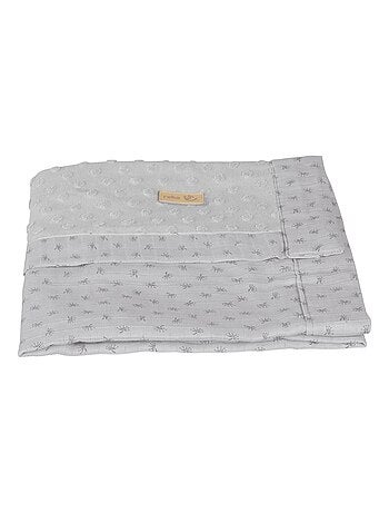 Couverture bébé en coton Bio motif pois en relief 'Roba lil planet'