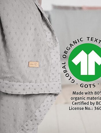 Couverture bébé en coton Bio motif pois en relief 'Roba lil planet'