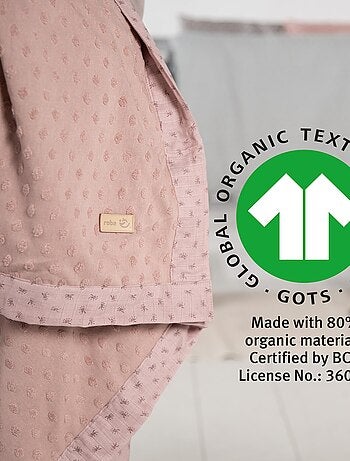 Couverture bébé en coton Bio motif pois en relief 'Roba lil planet'