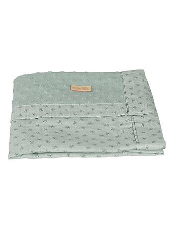 Couverture bébé en coton Bio motif pois en relief 'Roba lil planet'