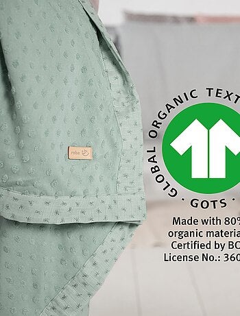 Couverture bébé en coton Bio motif pois en relief 'Roba lil planet'