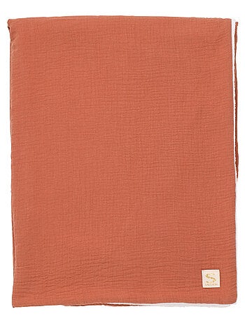 Couverture bébé en gaze de coton et polaire - SAUTHON