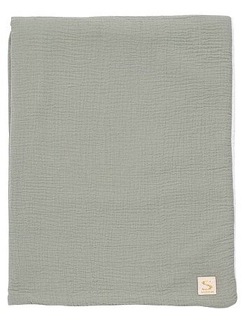 Couverture bébé en gaze de coton et polaire - SAUTHON