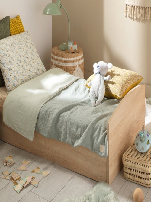 Couverture bébé en gaze de coton et polaire - SAUTHON - Kiabi