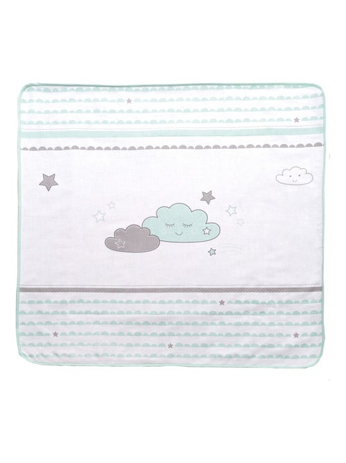 Couverture bébé en jersey de coton et polaire nuage 'Happy Cloud' ROBA - Kiabi