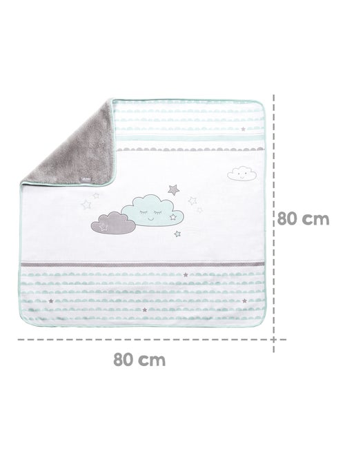 Couverture bébé en jersey de coton et polaire nuage 'Happy Cloud' ROBA - Kiabi
