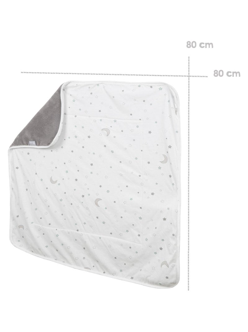 Couverture bébé en jersey de coton et polaire 'Sternenzauber' ROBA Gris - Kiabi