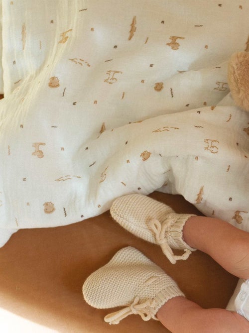 Couverture bébé en mousseline de coton - Kiabi