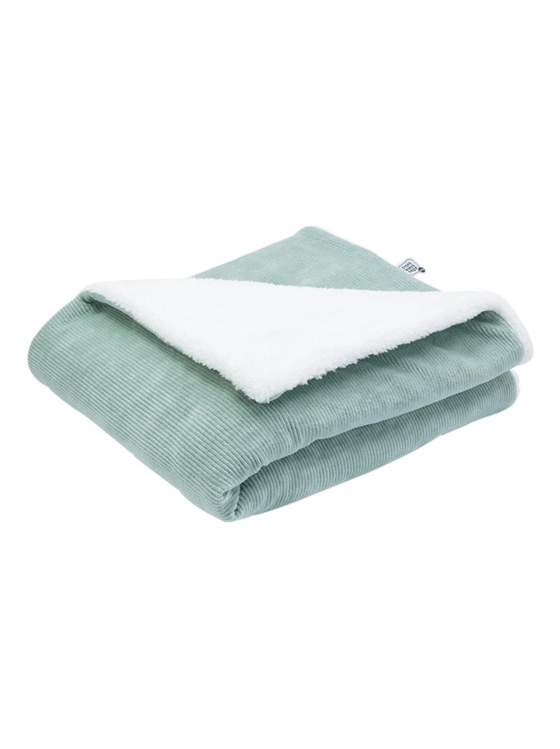 Couverture bébé en sherpa Vert - Kiabi
