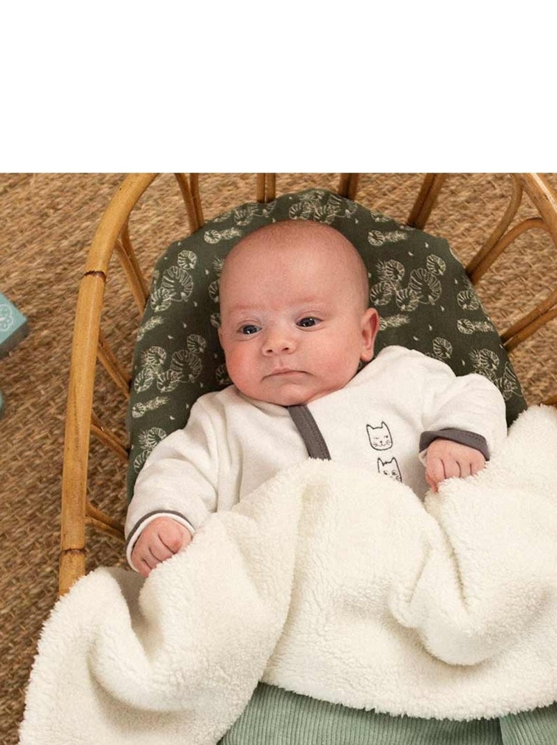 Couverture Bébé En Sherpa Vert - Kiabi