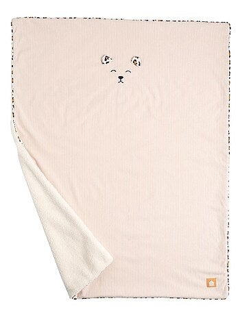 Couverture bébé en velours cotelé et polaire - SAUTHON