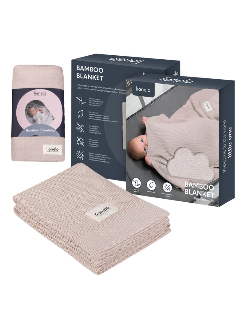 Couverture bébé et Lange en bambou naturel LIONELO Beige - Kiabi