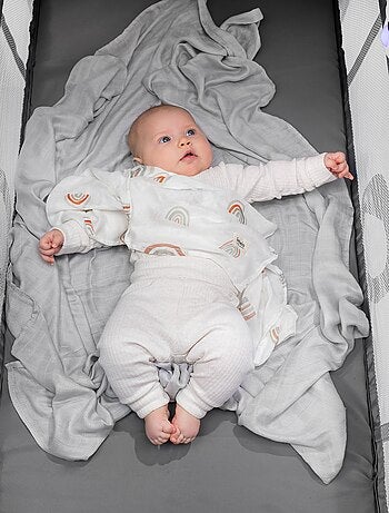Couverture bébé et Lange en bambou naturel LIONELO