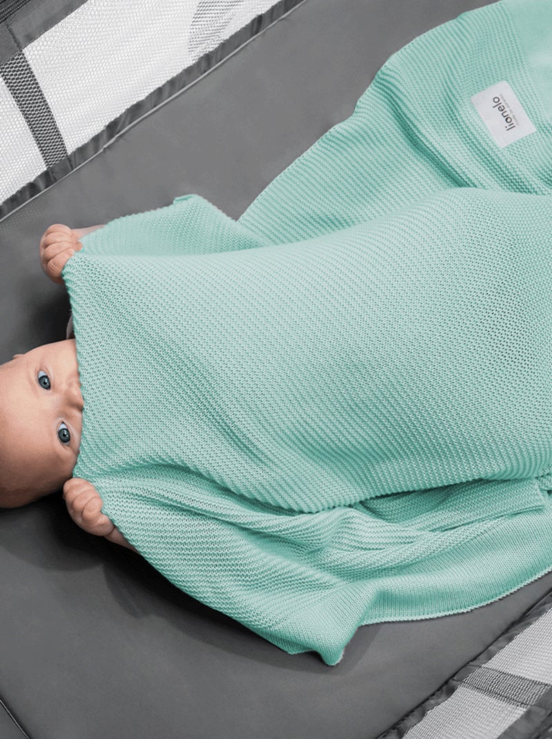 Couverture bébé et Lange en bambou naturel LIONELO Menthe - Kiabi