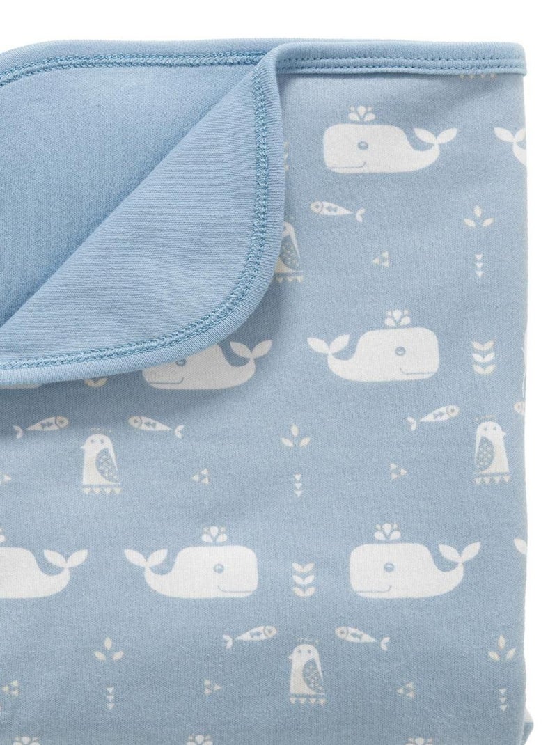 Couverture bébé Girafe bleu indigo (80 x 100 cm) Bleu - Kiabi