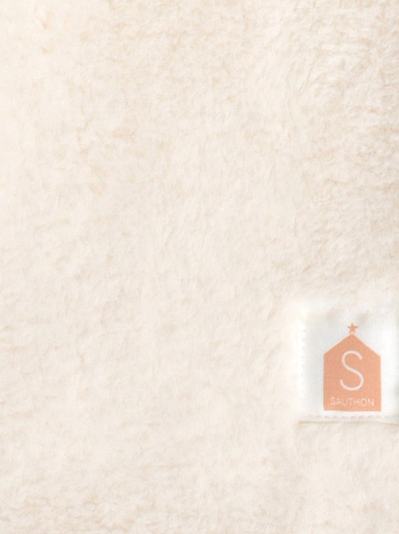 Couverture bébé léopard en gaze de coton et polaire - SAUTHON Beige/Rose - Kiabi