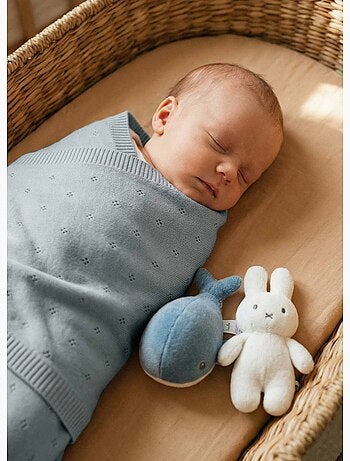 Couverture bébé mailles ajourées