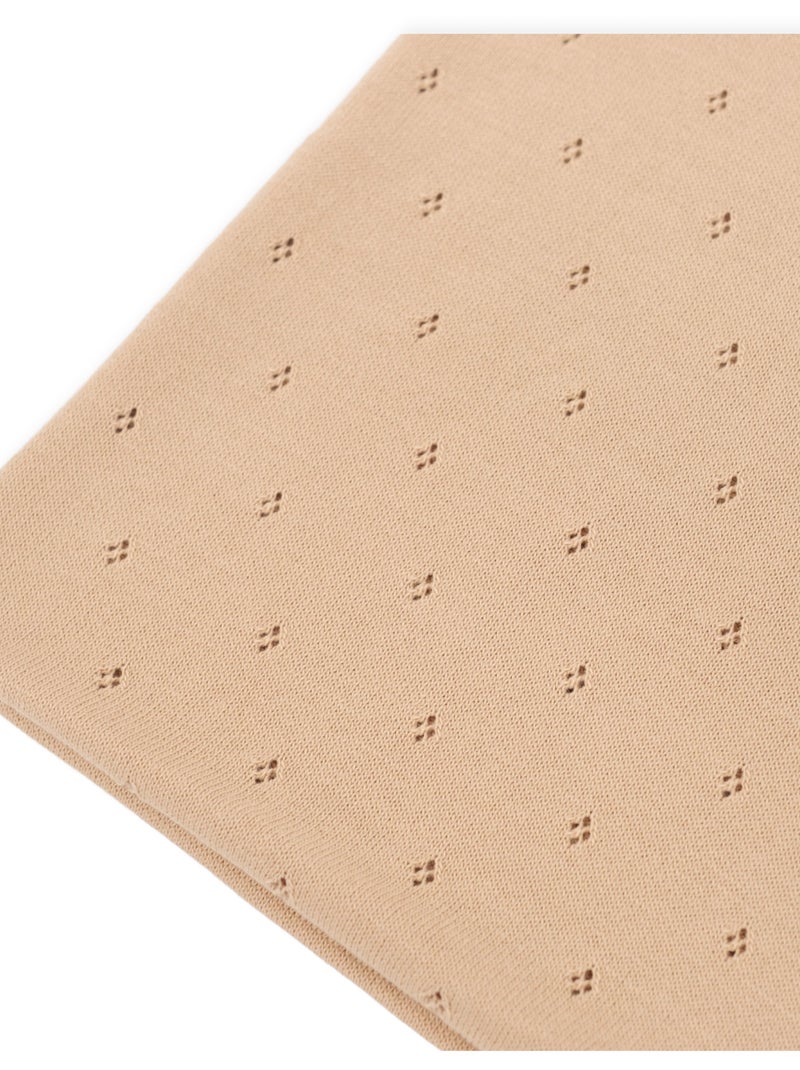 Couverture bébé mailles ajourées Marron - Kiabi
