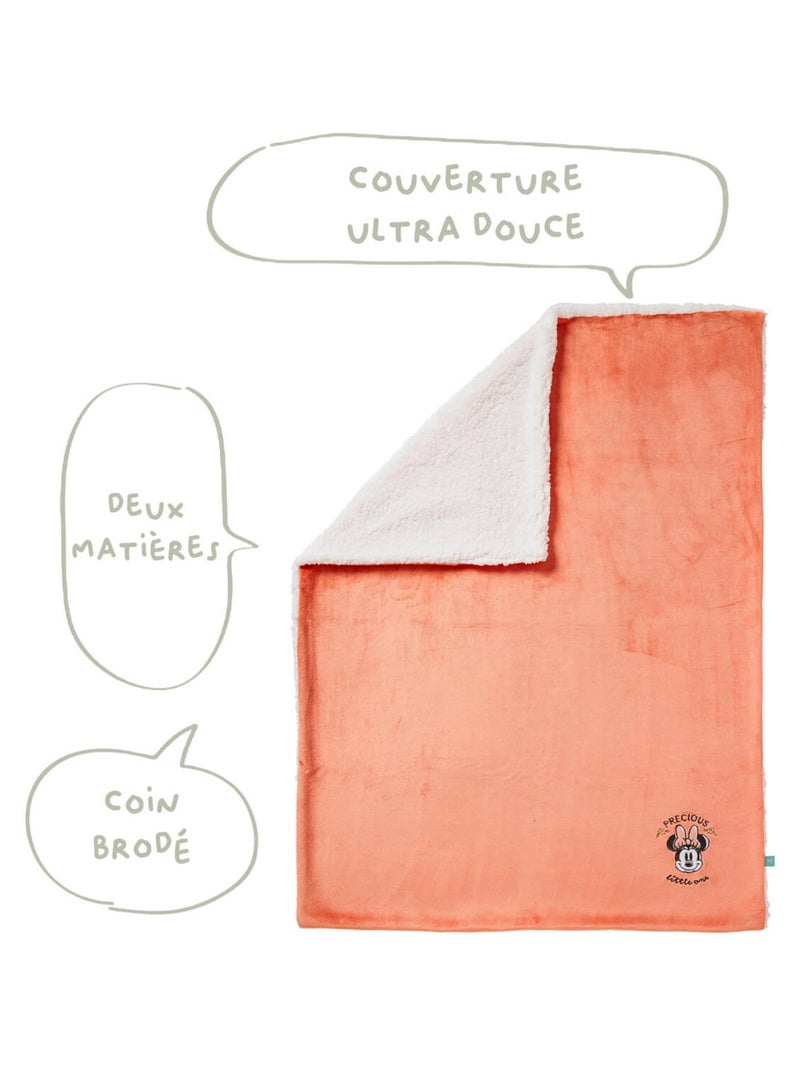 Couverture bébé Naissance en Polyester - Minnie Good Morning - Disney Baby Rose - Kiabi