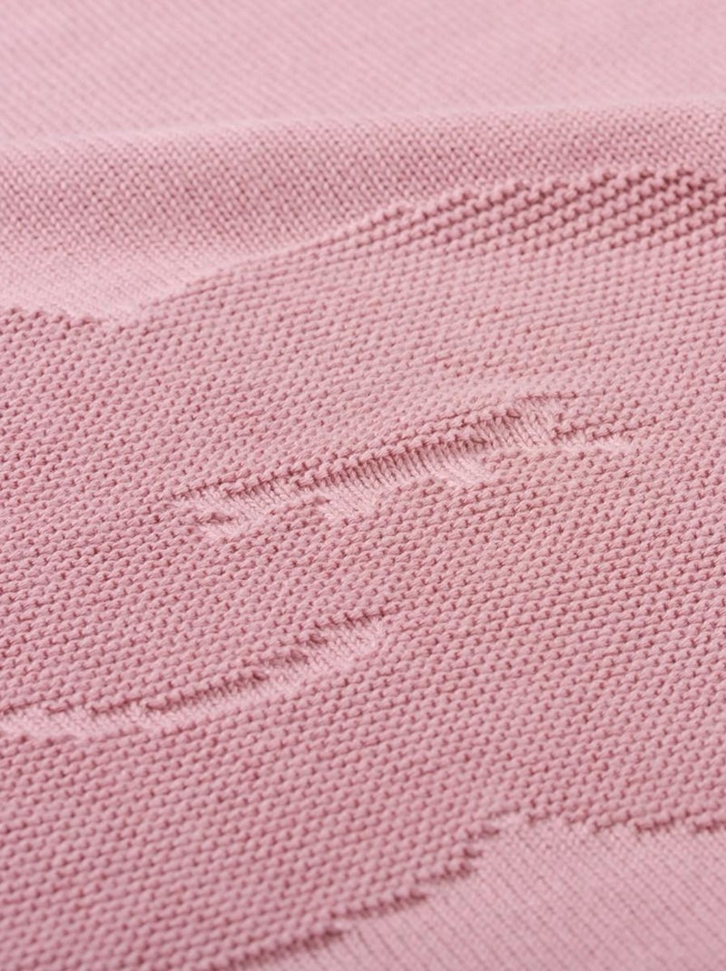 Couverture bébé nuage en coton 70 x 100 cm Rose foncé - Kiabi