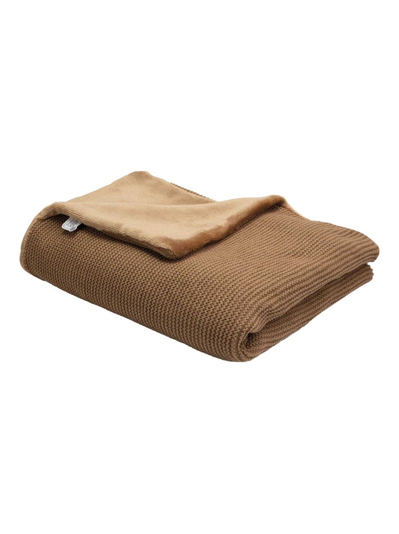 Couverture bébé réversible Marron - Kiabi
