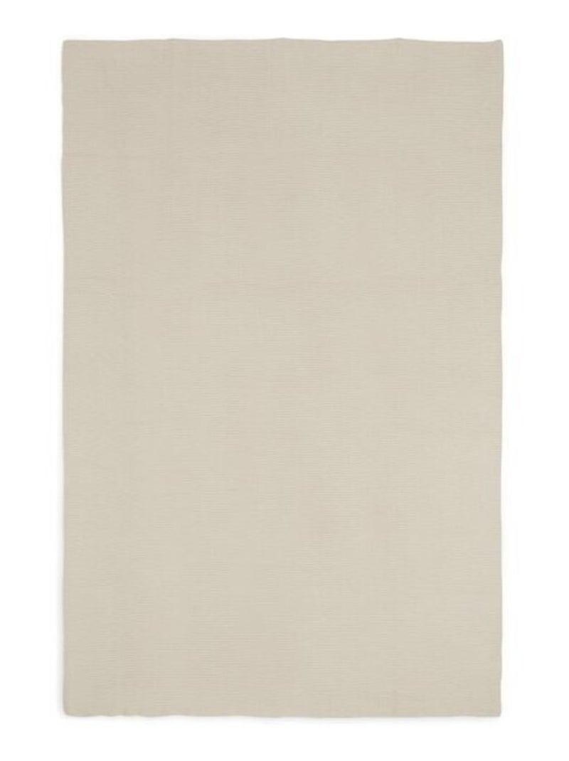 Couverture Berceau Basic Knit en coton Jollein Beige - Kiabi