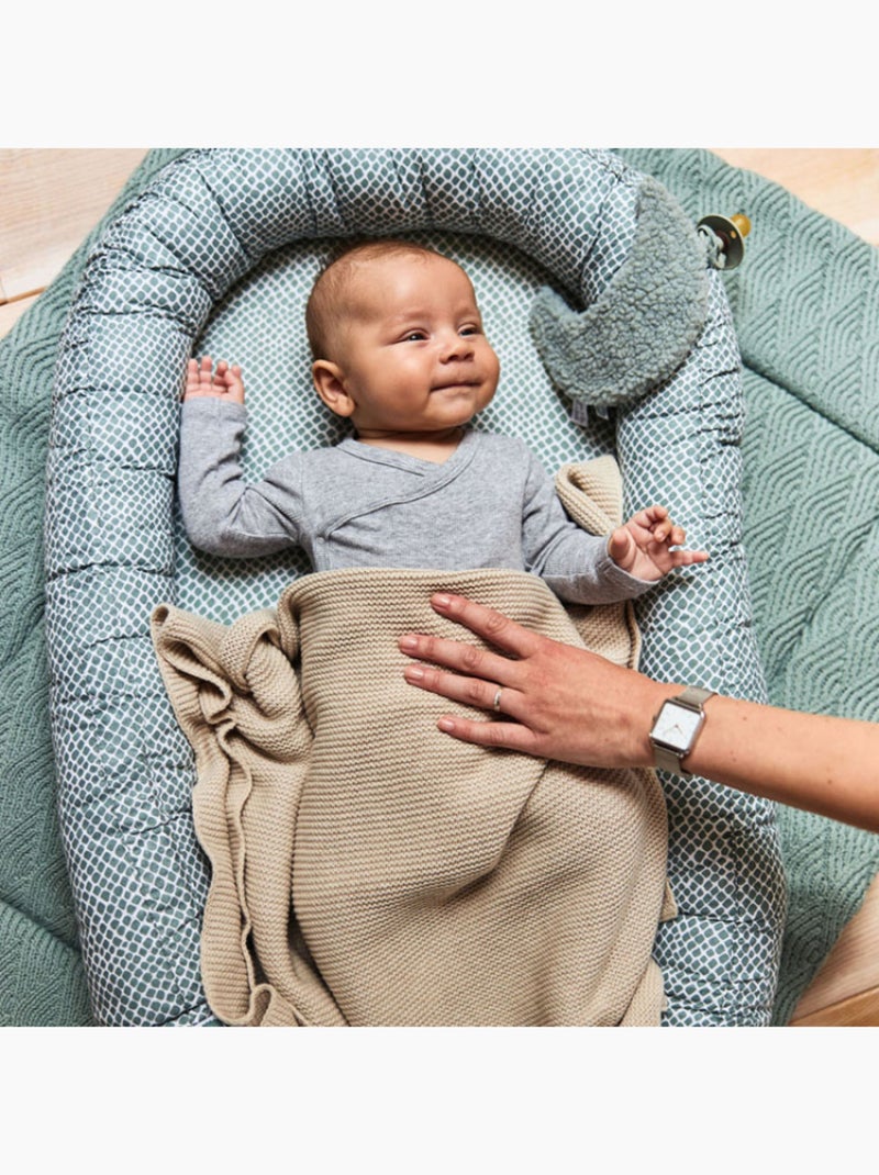 Couverture Berceau Basic Knit en coton Jollein Beige - Kiabi