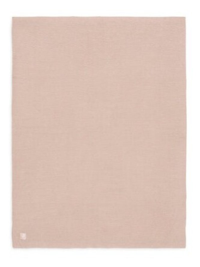 Couverture berceau basic knit en coton Jollein Rose - Kiabi