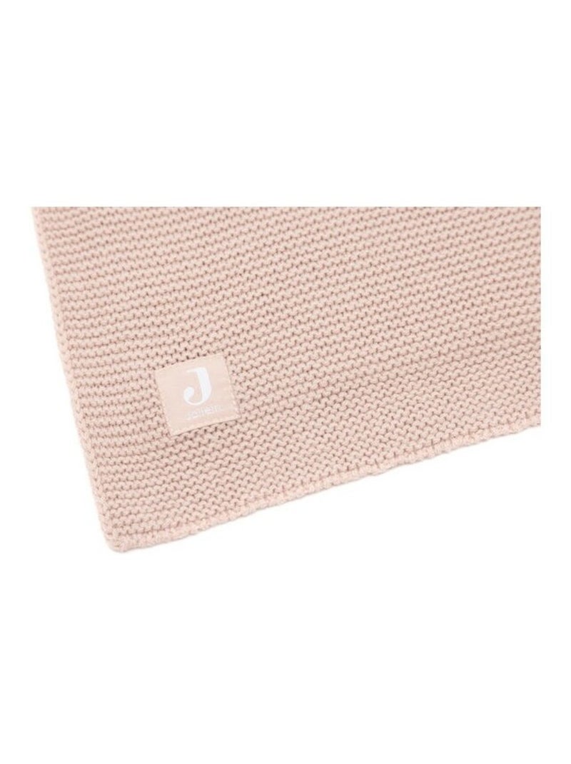 Couverture berceau basic knit en coton Jollein Rose - Kiabi