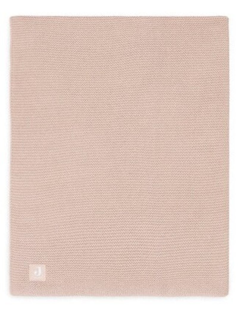 Couverture berceau basic knit en coton Jollein Rose - Kiabi