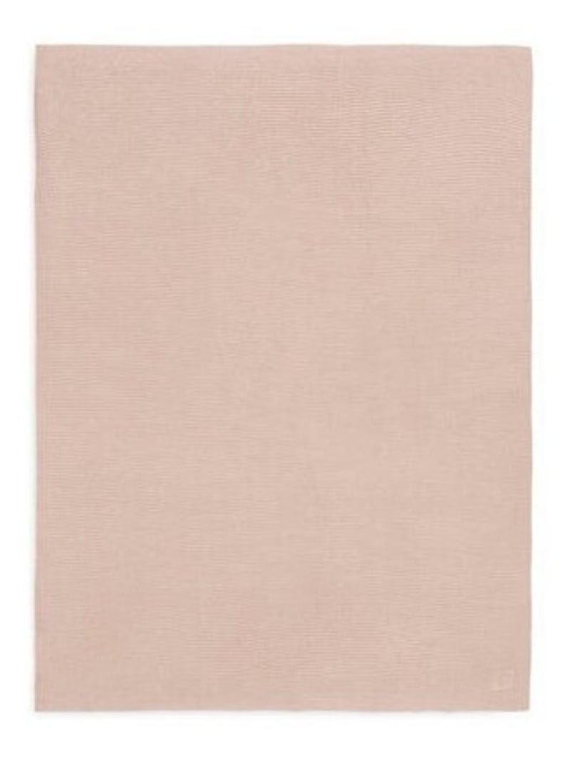 Couverture berceau basic knit en coton Jollein Rose - Kiabi
