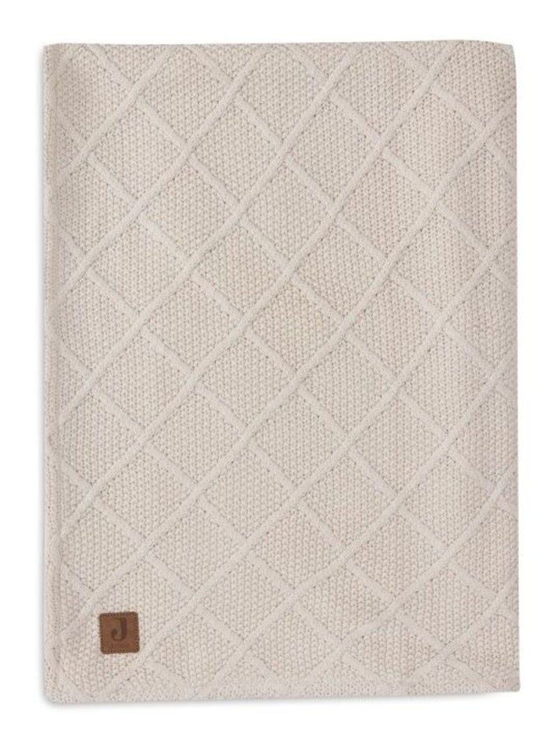 Couverture berceau Check Knit en coton Beige - Kiabi