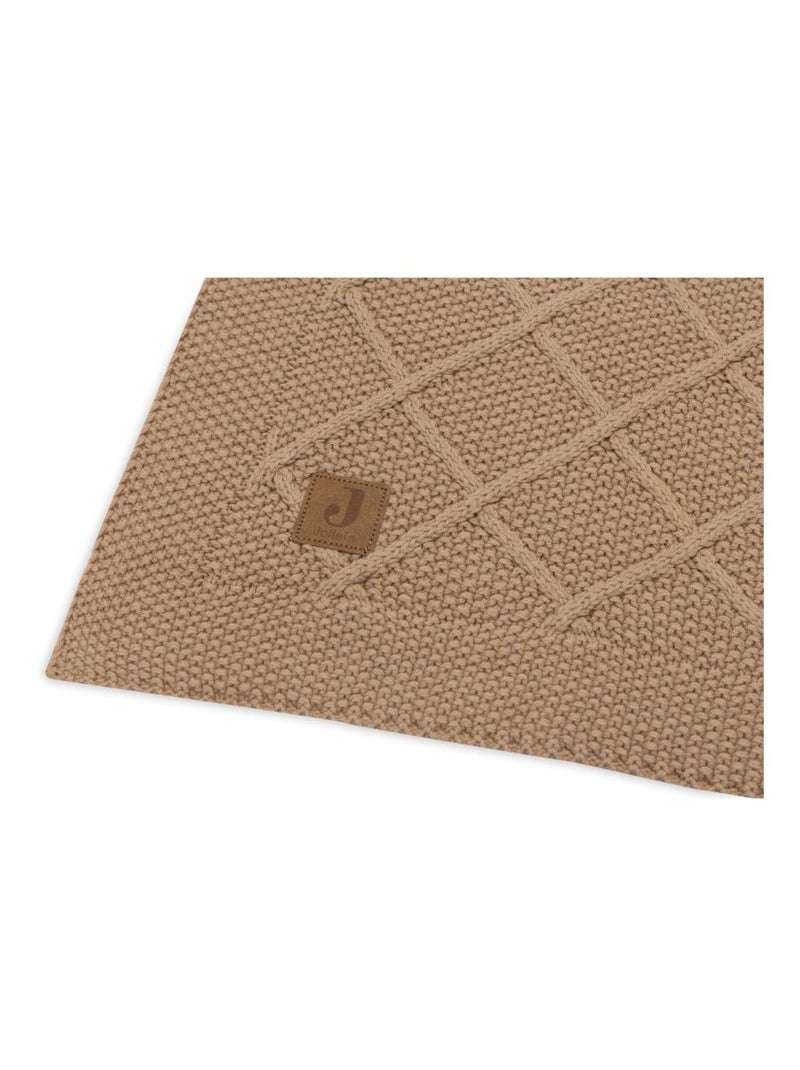 Couverture berceau Check Knit en coton Jollein Marron - Kiabi